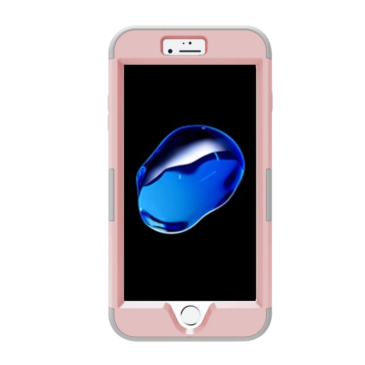 For iPhone 8 Plus & 7 Plus   3 in 1 Diamond Encrusted PC + Silicone Combination Case