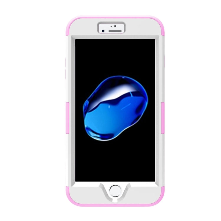 For iPhone 8 Plus & 7 Plus   3 in 1 Diamond Encrusted PC + Silicone Combination Case