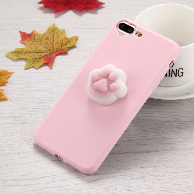 For iPhone 8 Plus & 7 Plus   3D Paw Print Pattern Squeeze Relief Squishy Dropproof Protective Back Cover Case