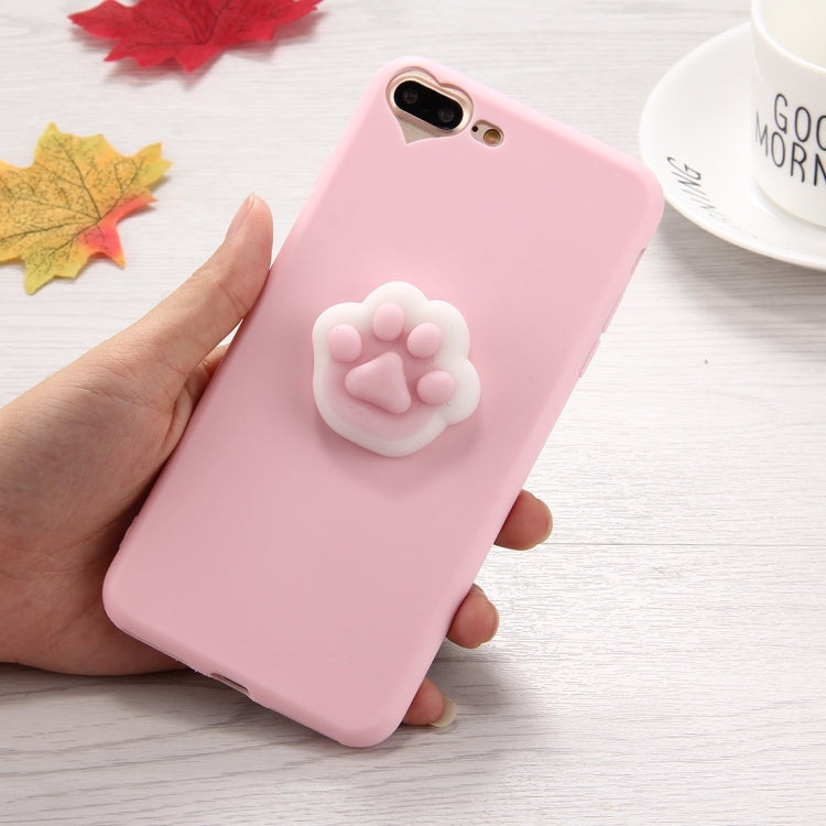 For iPhone 8 Plus & 7 Plus   3D Paw Print Pattern Squeeze Relief Squishy Dropproof Protective Back Cover Case
