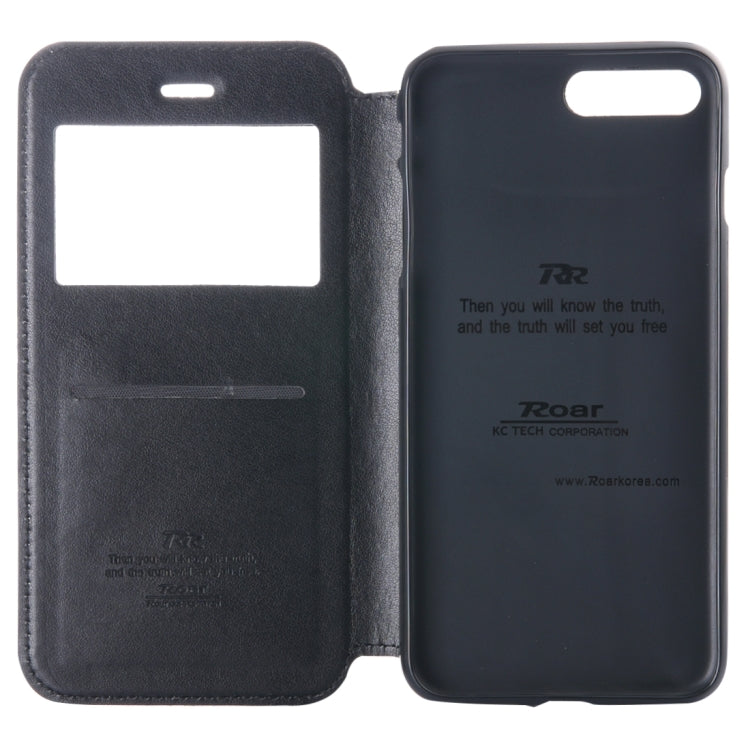 For iPhone 8 Plus & 7 Plus   Crazy Horse Texture Horizontal Flip Leather Case with Call Display ID & Holder & Card Slot