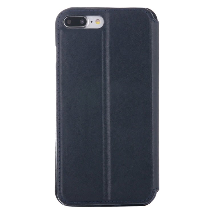 For iPhone 8 Plus & 7 Plus   Crazy Horse Texture Horizontal Flip Leather Case with Call Display ID & Holder & Card Slot