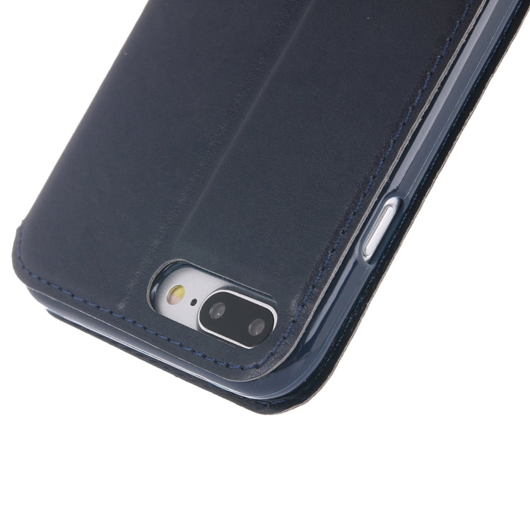 For iPhone 8 Plus & 7 Plus   Crazy Horse Texture Horizontal Flip Leather Case with Call Display ID & Holder & Card Slot