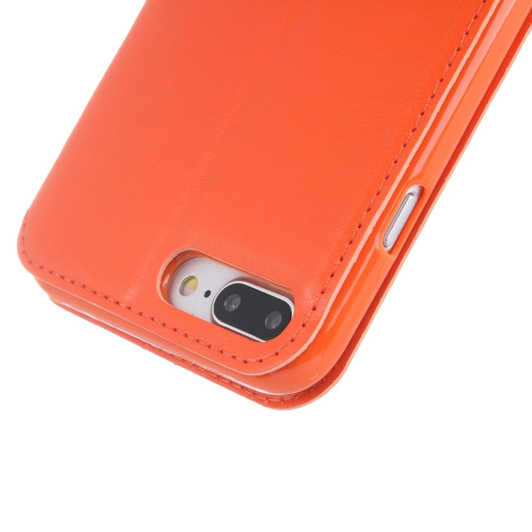 For iPhone 8 Plus & 7 Plus   Crazy Horse Texture Horizontal Flip Leather Case with Call Display ID & Holder & Card Slot