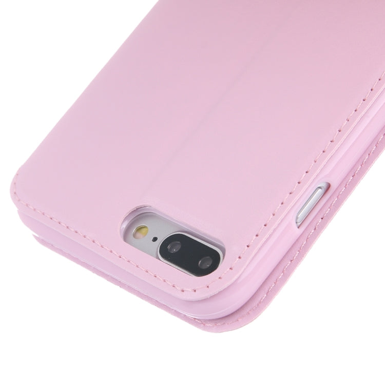 For iPhone 8 Plus & 7 Plus   Crazy Horse Texture Horizontal Flip Leather Case with Call Display ID & Holder & Card Slot
