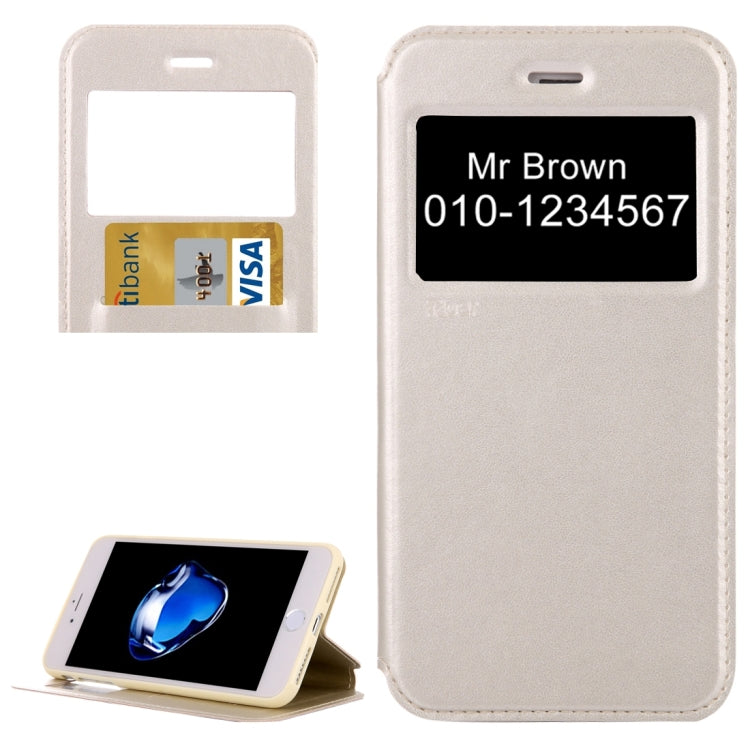 For iPhone 8 Plus & 7 Plus   Crazy Horse Texture Horizontal Flip Leather Case with Call Display ID & Holder & Card Slot