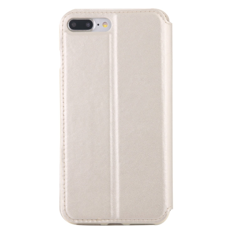 For iPhone 8 Plus & 7 Plus   Crazy Horse Texture Horizontal Flip Leather Case with Call Display ID & Holder & Card Slot