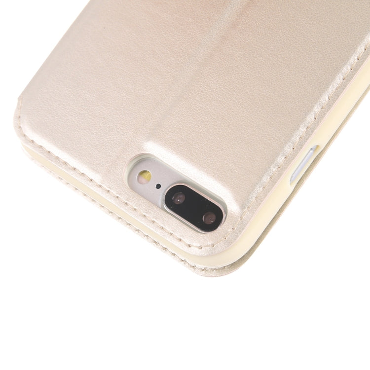 For iPhone 8 Plus & 7 Plus   Crazy Horse Texture Horizontal Flip Leather Case with Call Display ID & Holder & Card Slot