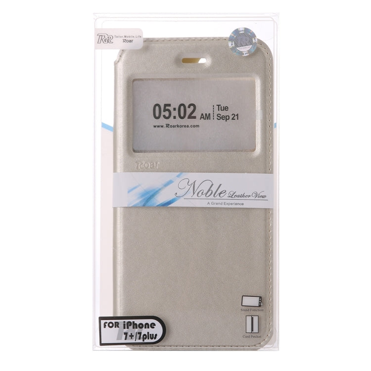 For iPhone 8 Plus & 7 Plus   Crazy Horse Texture Horizontal Flip Leather Case with Call Display ID & Holder & Card Slot