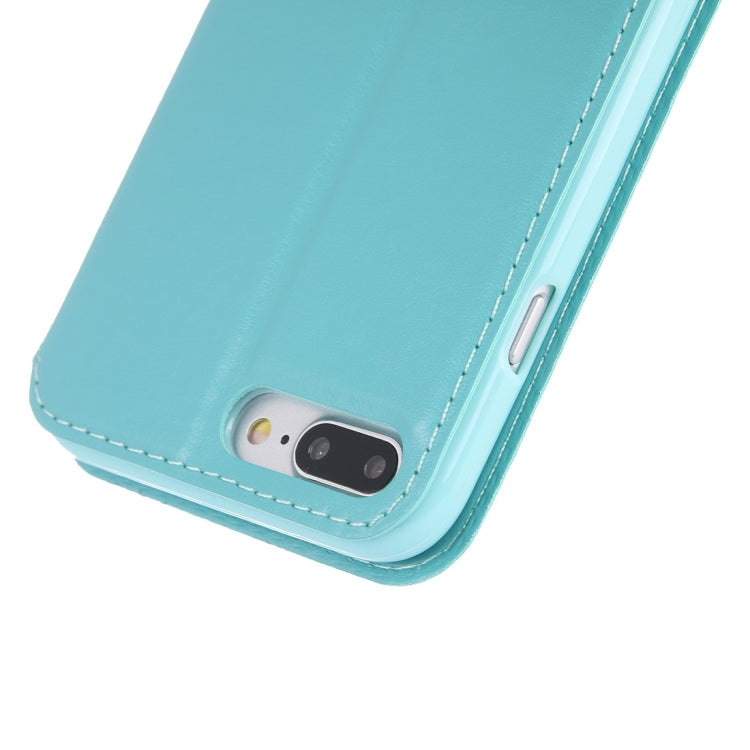 For iPhone 8 Plus & 7 Plus   Crazy Horse Texture Horizontal Flip Leather Case with Call Display ID & Holder & Card Slot