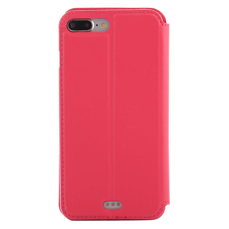 For iPhone 8 Plus & 7 Plus   Crazy Horse Texture Horizontal Flip Leather Case with Call Display ID & Holder & Card Slot