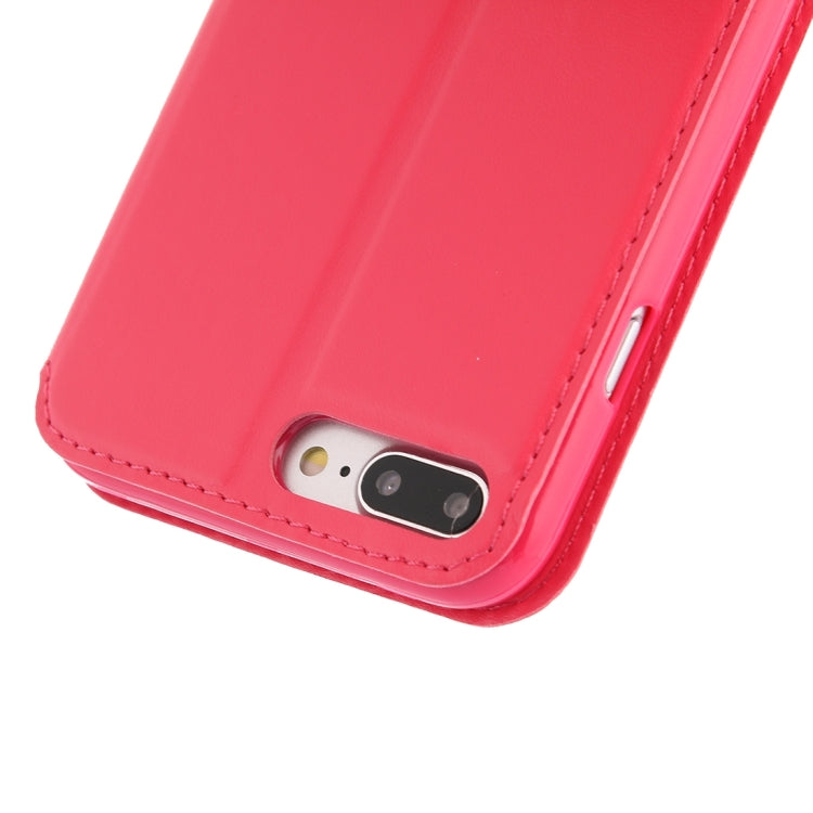 For iPhone 8 Plus & 7 Plus   Crazy Horse Texture Horizontal Flip Leather Case with Call Display ID & Holder & Card Slot