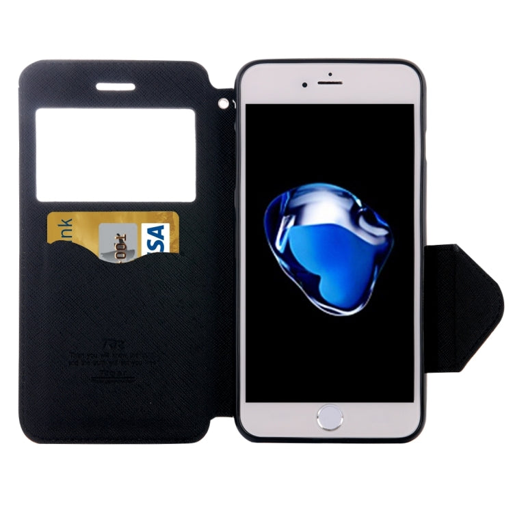 For iPhone 8 Plus & 7 Plus   Cross Texture Horizontal Flip Leather Case with Call Display ID & Holder & Card Slot