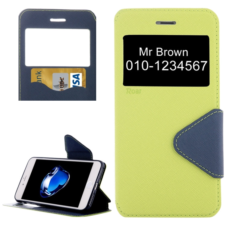 For iPhone 8 Plus & 7 Plus   Cross Texture Horizontal Flip Leather Case with Call Display ID & Holder & Card Slot