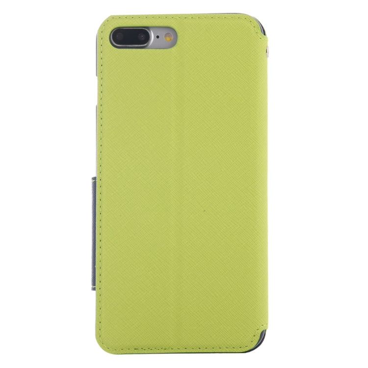For iPhone 8 Plus & 7 Plus   Cross Texture Horizontal Flip Leather Case with Call Display ID & Holder & Card Slot