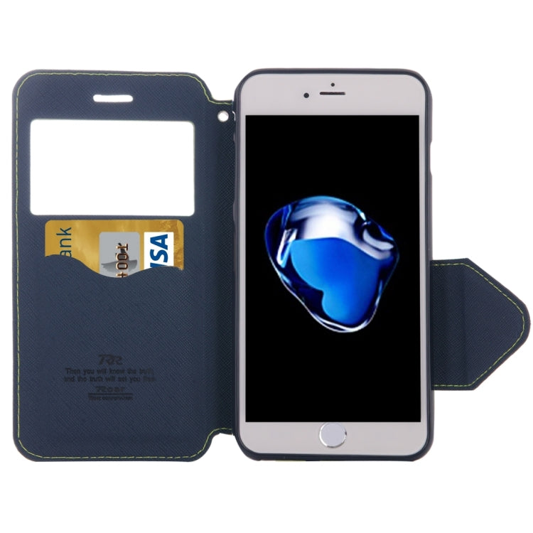 For iPhone 8 Plus & 7 Plus   Cross Texture Horizontal Flip Leather Case with Call Display ID & Holder & Card Slot