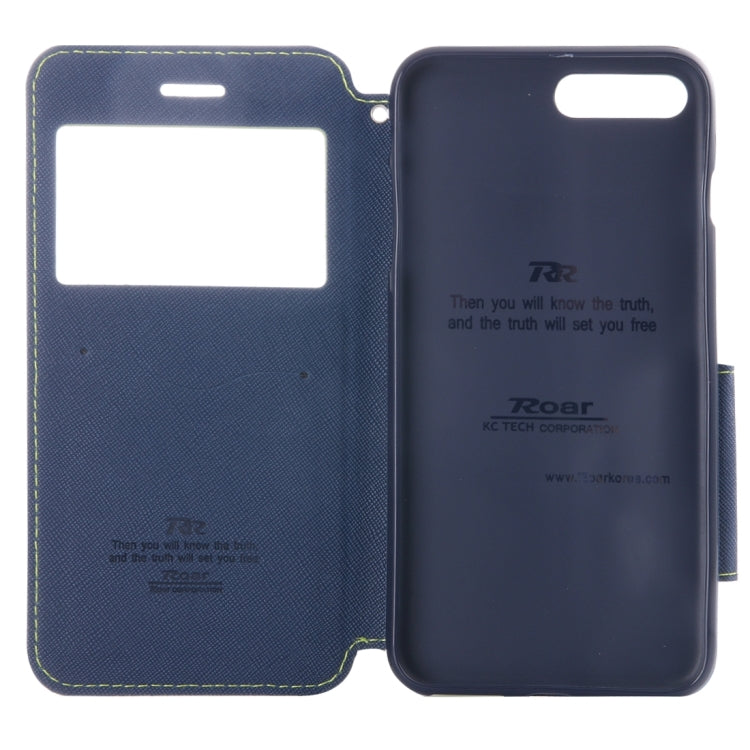 For iPhone 8 Plus & 7 Plus   Cross Texture Horizontal Flip Leather Case with Call Display ID & Holder & Card Slot