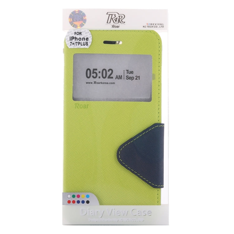 For iPhone 8 Plus & 7 Plus   Cross Texture Horizontal Flip Leather Case with Call Display ID & Holder & Card Slot