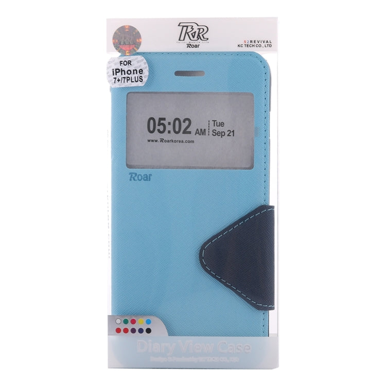 For iPhone 8 Plus & 7 Plus   Cross Texture Horizontal Flip Leather Case with Call Display ID & Holder & Card Slot