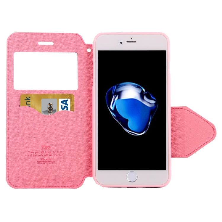 For iPhone 8 Plus & 7 Plus   Cross Texture Horizontal Flip Leather Case with Call Display ID & Holder & Card Slot
