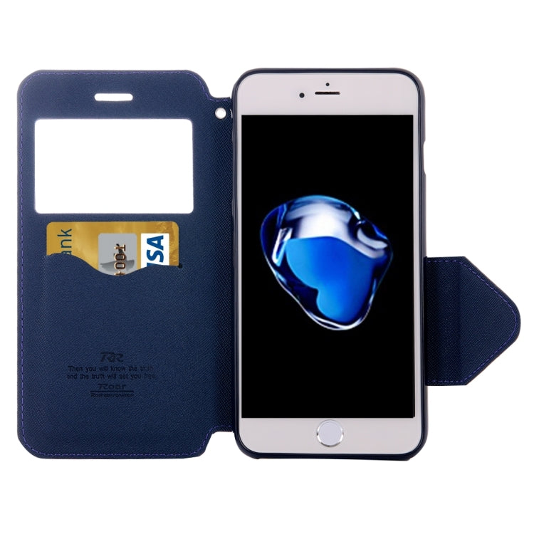 For iPhone 8 Plus & 7 Plus   Cross Texture Horizontal Flip Leather Case with Call Display ID & Holder & Card Slot