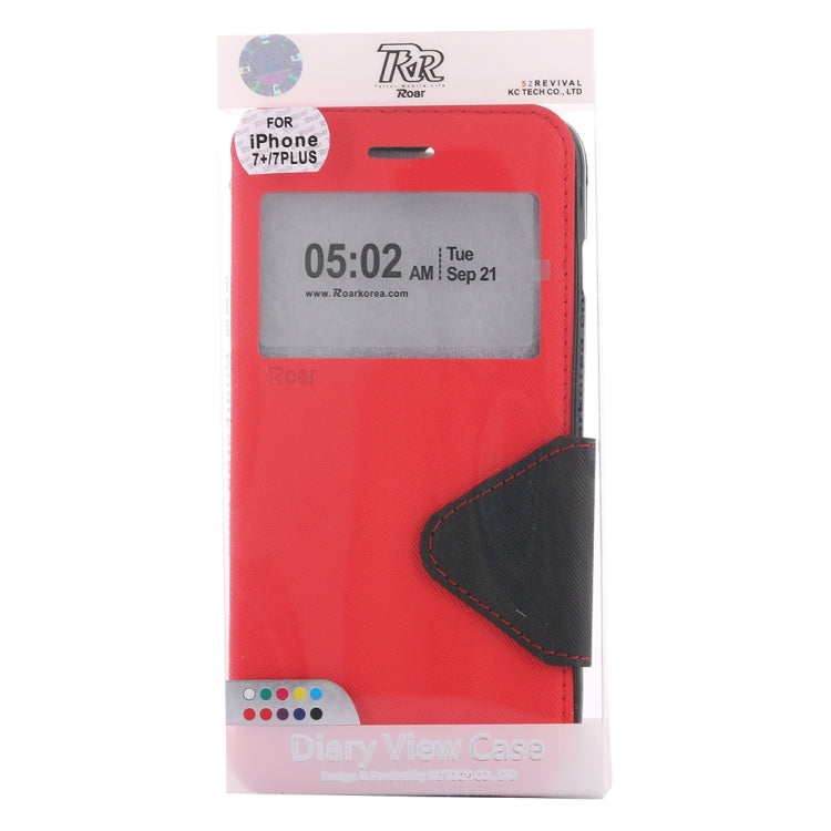 For iPhone 8 Plus & 7 Plus   Cross Texture Horizontal Flip Leather Case with Call Display ID & Holder & Card Slot
