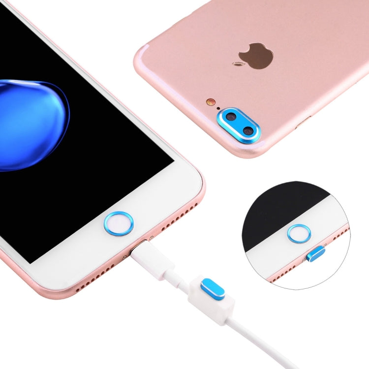 For iPhone 7 Plus Anti Dust Plug with Home Key Loop & Camera Lens