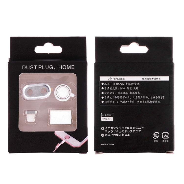 For iPhone 7 Plus Anti Dust Plug with Home Key Loop & Camera Lens