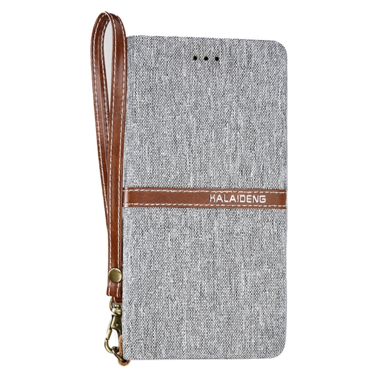 KALAIDENG FUNWEAR X Series for iPhone 8 Plus & 7 Plus   Linen Leather + TPU Horizontal Flip Leather Case with Card Slots & Holder & Lanyard(Grey)