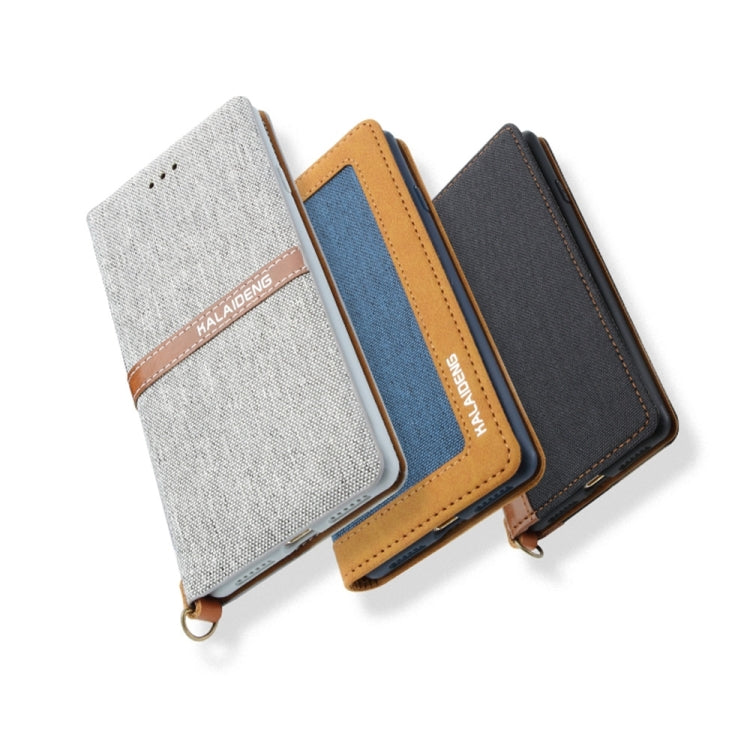 KALAIDENG FUNWEAR X Series for iPhone 8 Plus & 7 Plus   Linen Leather + TPU Horizontal Flip Leather Case with Card Slots & Holder & Lanyard(Grey)