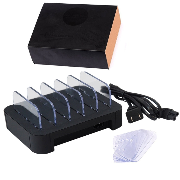 Portable 5V 30W 5-USB Port Smart Quick Charger with Charging Cable