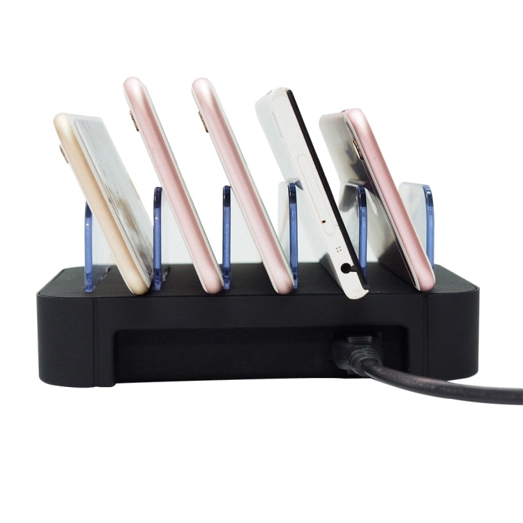 Portable 5V 30W 5-USB Port Smart Quick Charger with Charging Cable