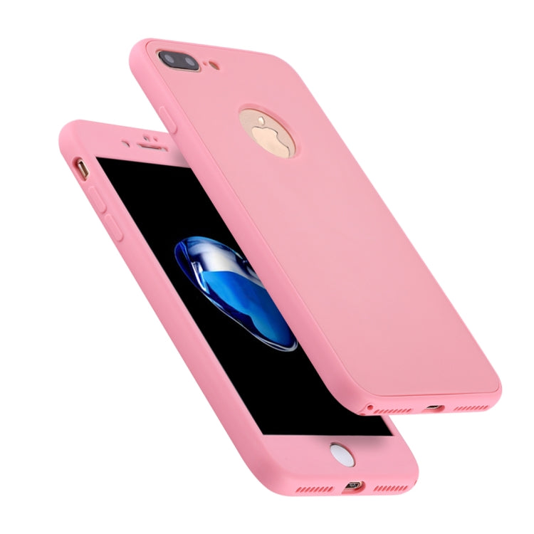 For iPhone 8 Plus & 7 Plus Stylish Lightweight 360 Degree Shockproof Detachable TPU + PC Combination Protective Case