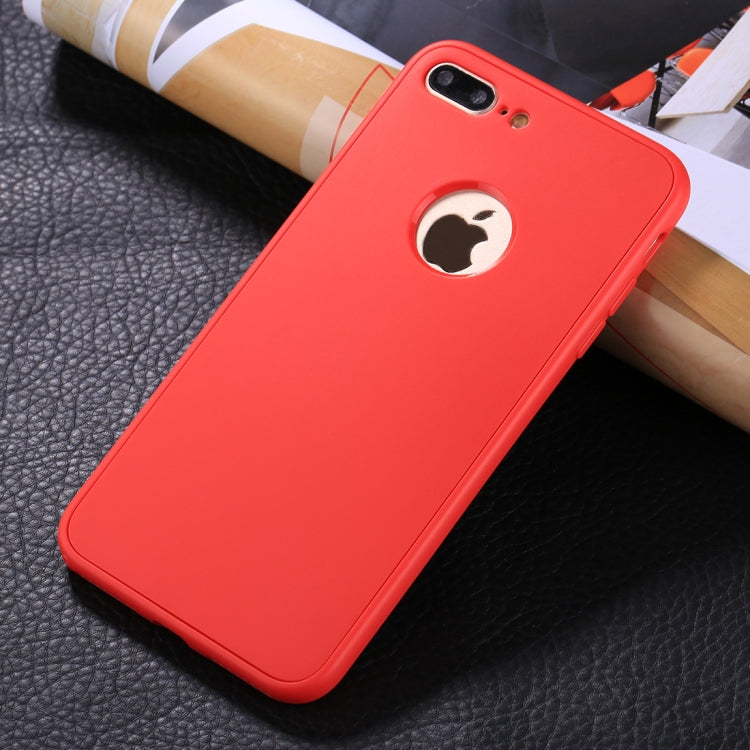 For iPhone 8 Plus & 7 Plus Stylish Lightweight 360 Degree Shockproof Detachable TPU + PC Combination Protective Case