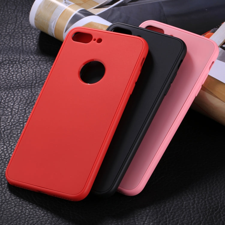 For iPhone 8 Plus & 7 Plus Stylish Lightweight 360 Degree Shockproof Detachable TPU + PC Combination Protective Case