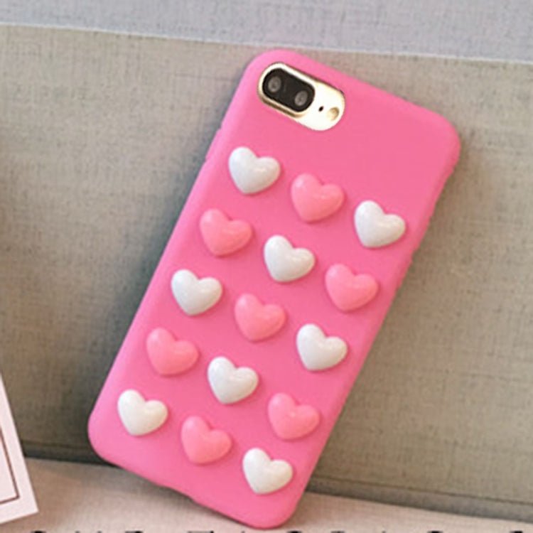 For iPhone 8 Plus & 7 Plus   3D Love Candy Full Coverage Protective Back Cover Soft Case