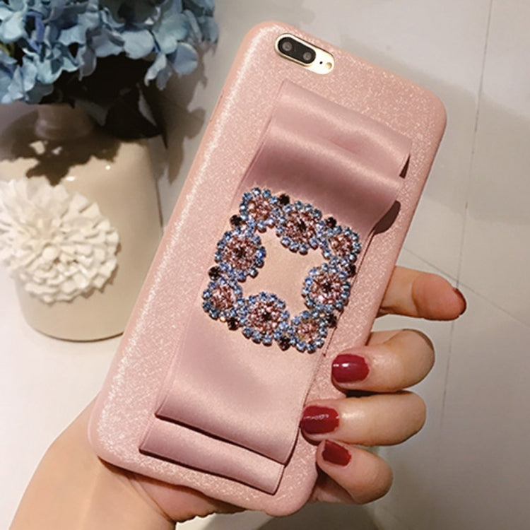 For iPhone 8 Plus & 7 Plus   Diamond PU Leather Protective Back Cover Case