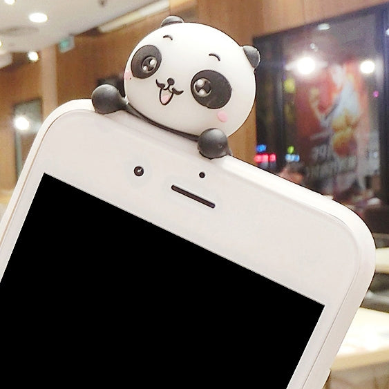 For iPhone 8 Plus & 7 Plus   Hang The Clothes Pandas Pattern 3D Lovely Papa Panda Dropproof Protective Back Cover Case