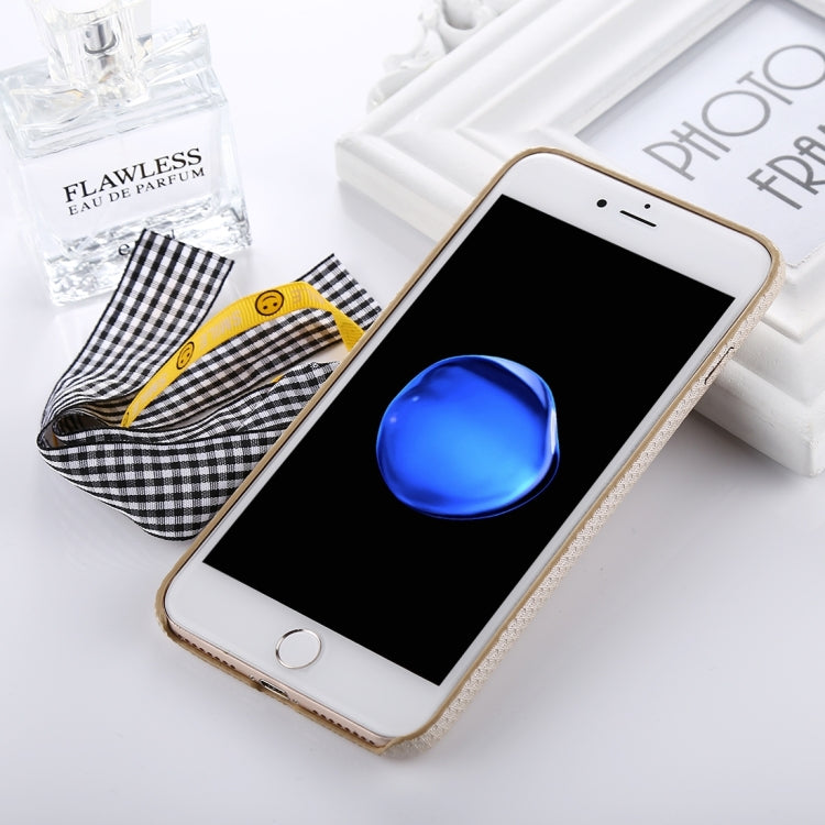 For iPhone 8 Plus & 7 Plus   Diamond Smiling Face Pattern Ribbon Ring Pendant Protective Back Cover Case