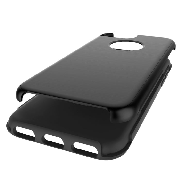 For iPhone 8 Plus & 7 Plus   Simple Brushed Texture 2 in 1 PC + TPU Combination Protective Case