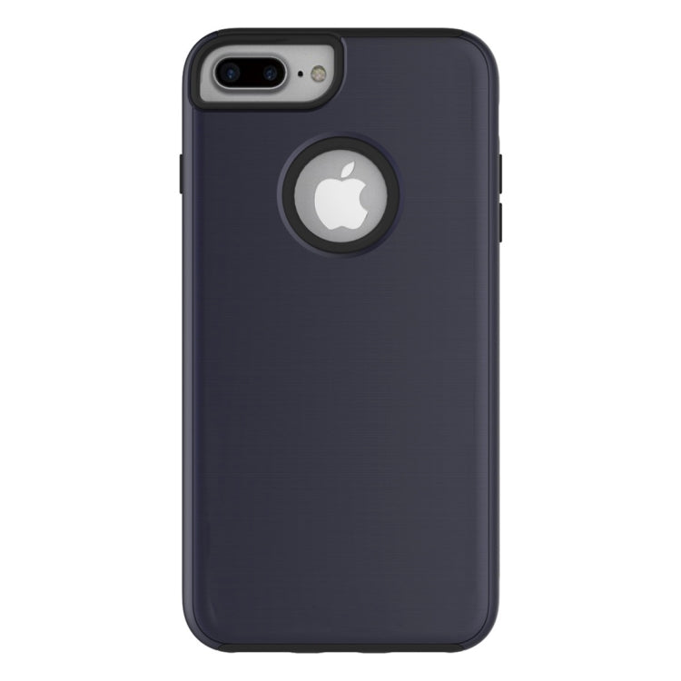For iPhone 8 Plus & 7 Plus   Simple Brushed Texture 2 in 1 PC + TPU Combination Protective Case