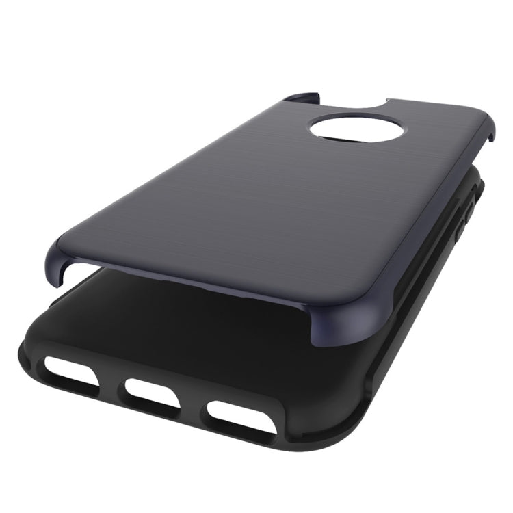 For iPhone 8 Plus & 7 Plus   Simple Brushed Texture 2 in 1 PC + TPU Combination Protective Case