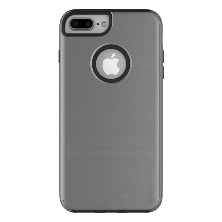 For iPhone 8 Plus & 7 Plus   Simple Brushed Texture 2 in 1 PC + TPU Combination Protective Case