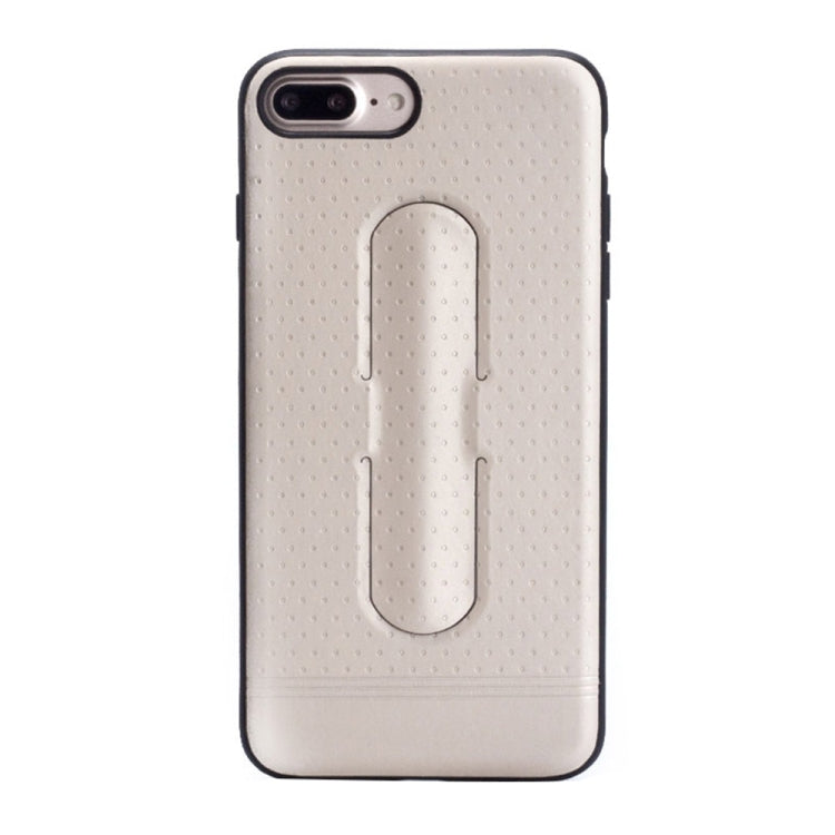 Lenuo for iPhone 8 Plus & 7 Plus   3D Texture Foldable Invisible Holder TPU + PC Combination Case with Holder