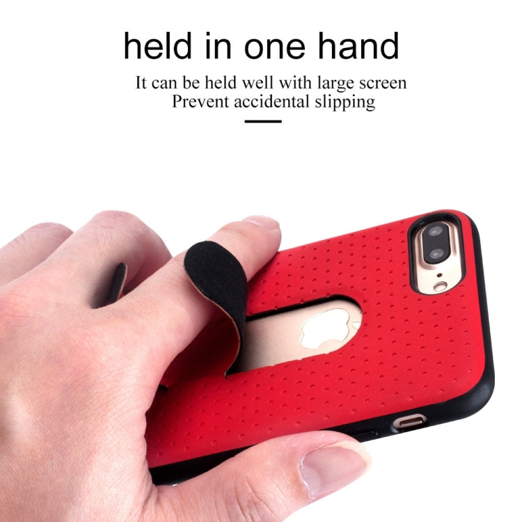 Lenuo for iPhone 8 Plus & 7 Plus   3D Texture Foldable Invisible Holder TPU + PC Combination Case with Holder