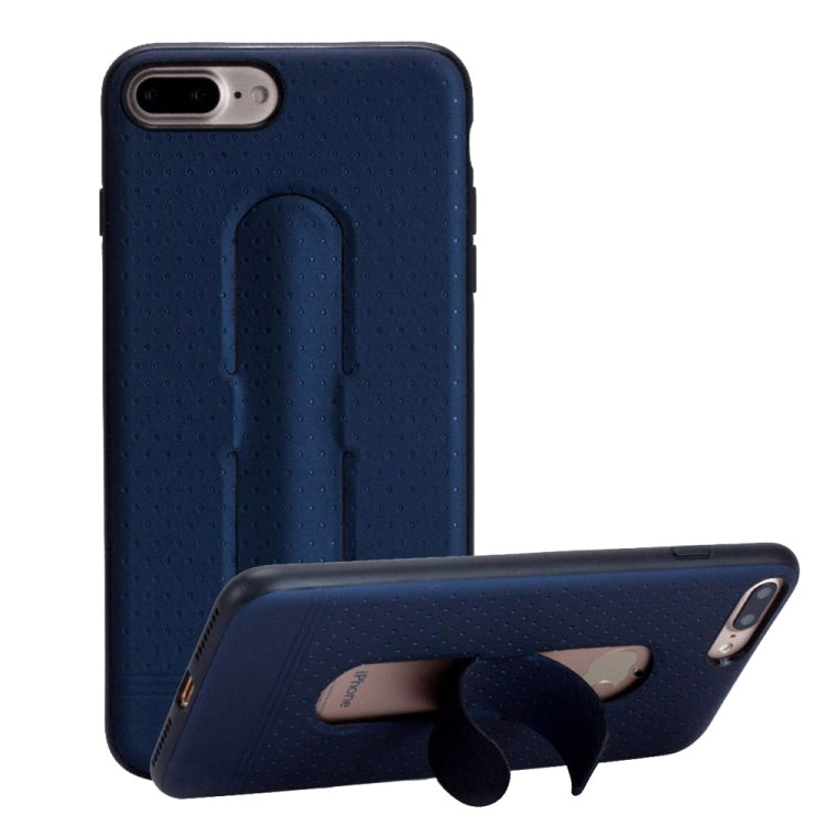 Lenuo for iPhone 8 Plus & 7 Plus   3D Texture Foldable Invisible Holder TPU + PC Combination Case with Holder