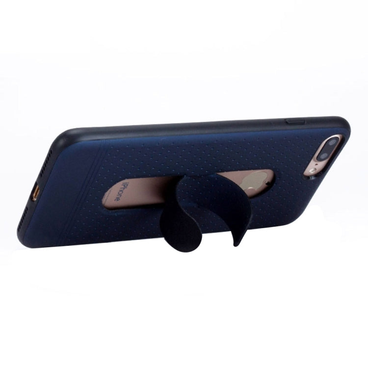Lenuo for iPhone 8 Plus & 7 Plus   3D Texture Foldable Invisible Holder TPU + PC Combination Case with Holder