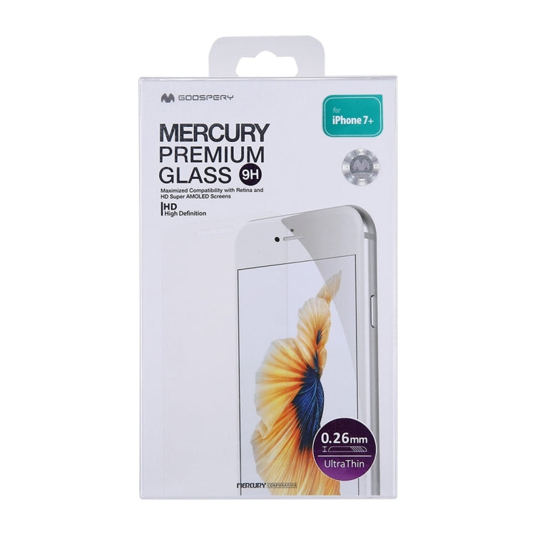 GOOSPERY For iPhone 8 Plus & iPhone 7 Plus 0.26mm Ultra  thin 9H Surface Hardness 2.5D Curved Edge Tempered Glass Screen Film