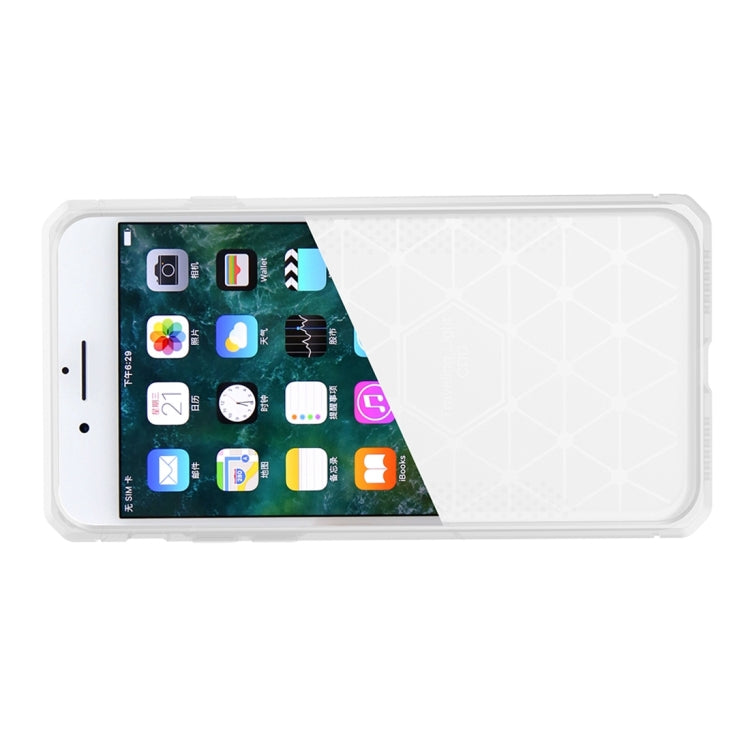 For iPhone 8 Plus & 7 Plus   Brushed Carbon Fiber Texture Shockproof TPU Protective Cover Case