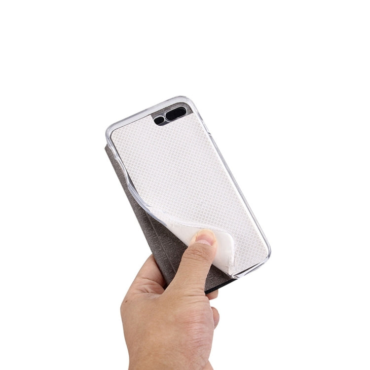 For iPhone 8 Plus & 7 Plus   Horizontal Flip Leather Case with Call Display ID & Holder